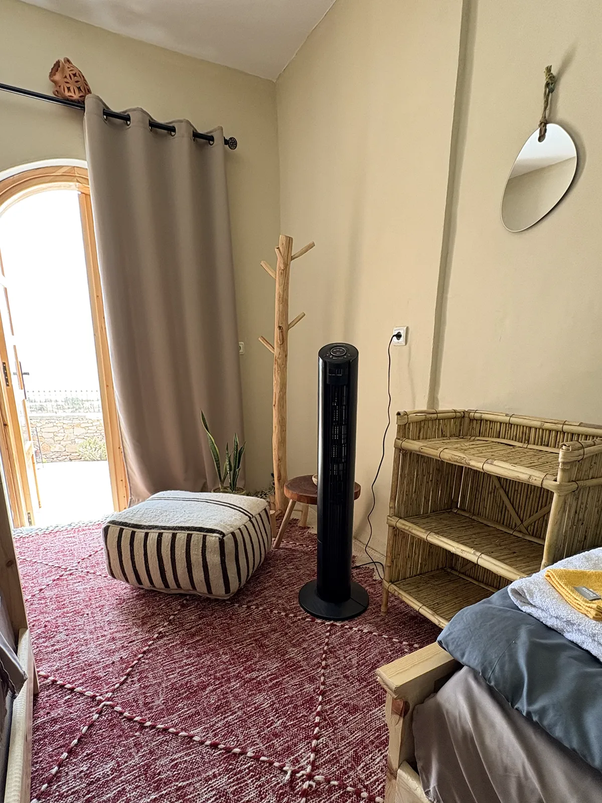 Double Private room at Taghazout Surf Villa with sea view and direct pool access for all-inclusive Moroccan surf stay